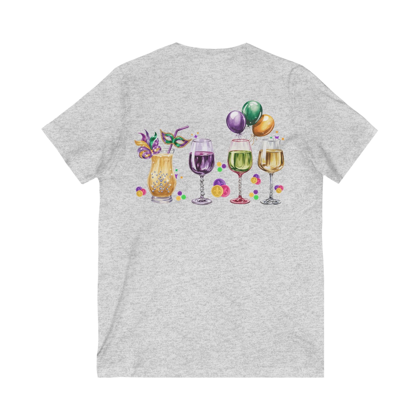 Mardi Gras Celebration Shirt V-Neck Tee