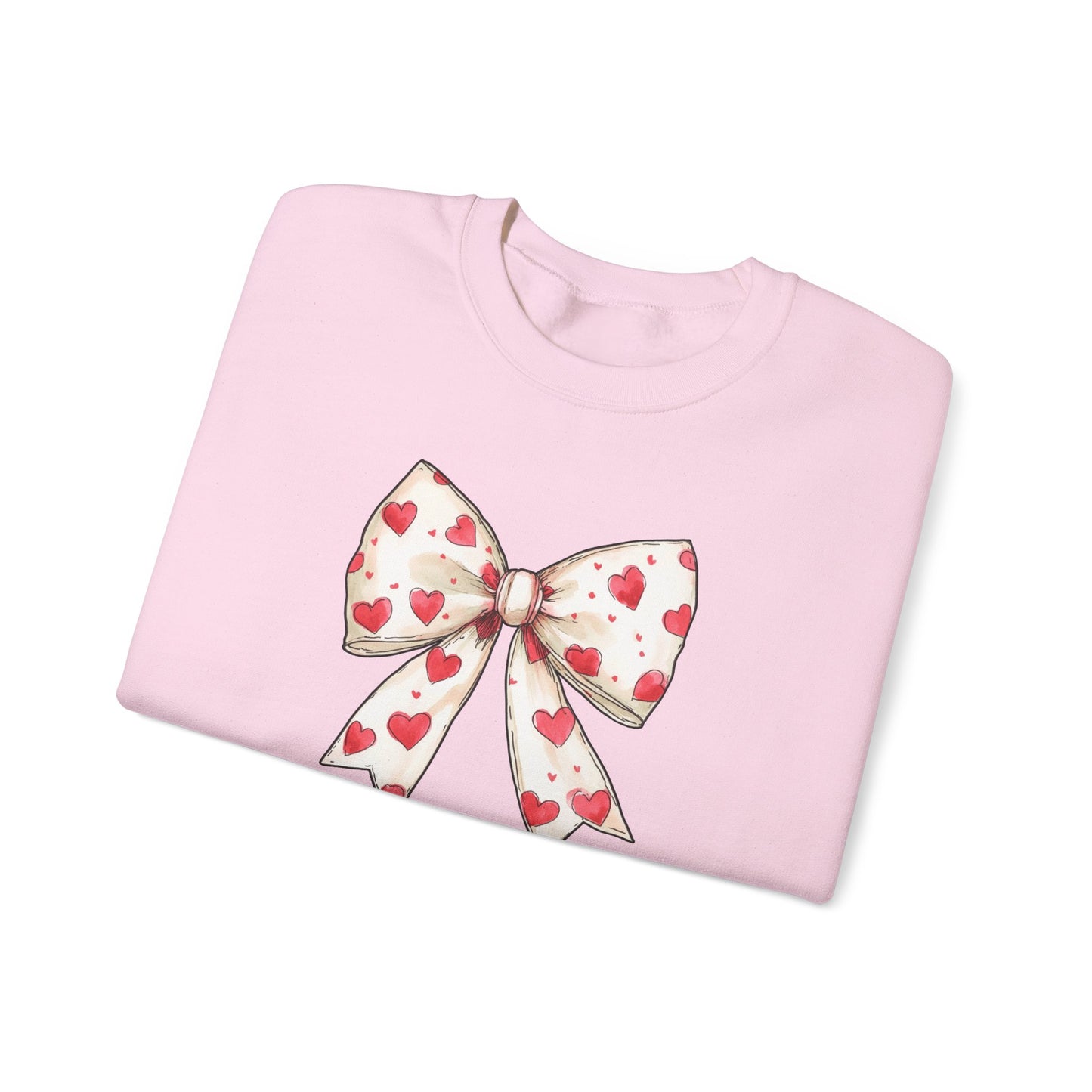 Gold Bow & Red Hearts - Crew neck Sweatshirt