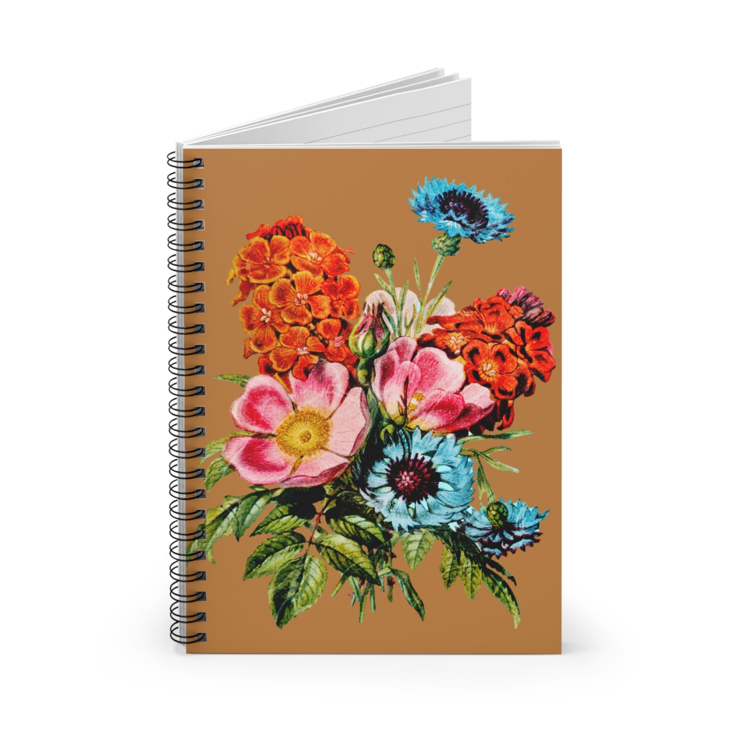 Vintage Floral Spiral Notebook - Ruled Line for Creative Minds