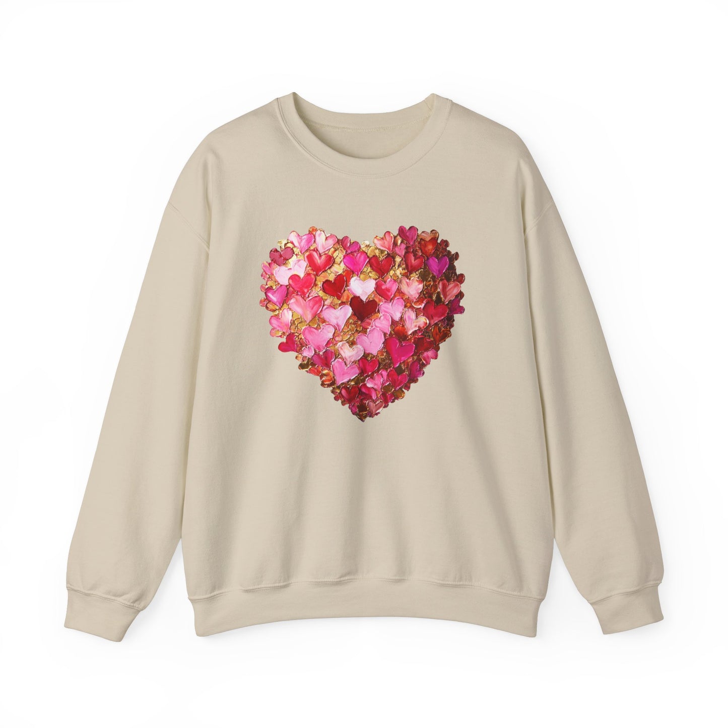 Watercolor 3D Hearts Sweatshirt