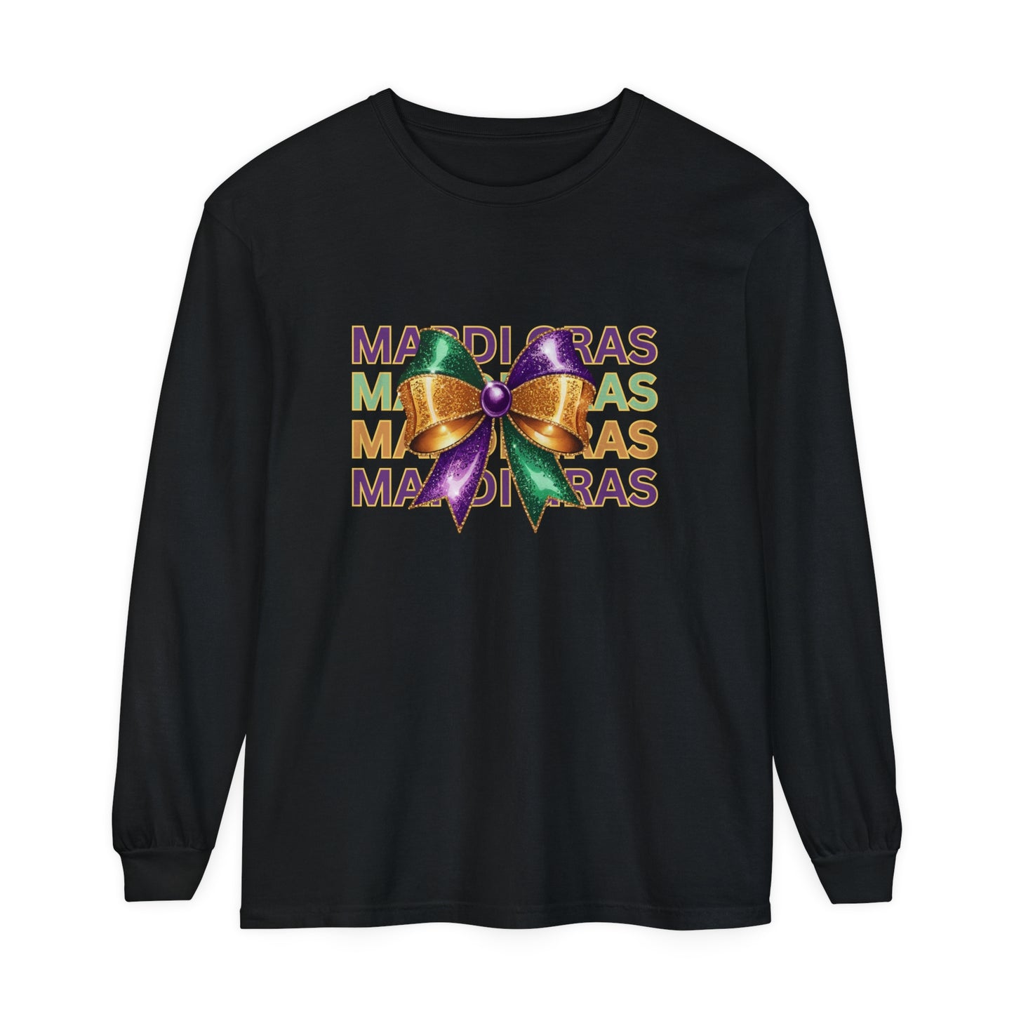 Mardi Gras Croquette Bow - Long Sleeve T-Shirt