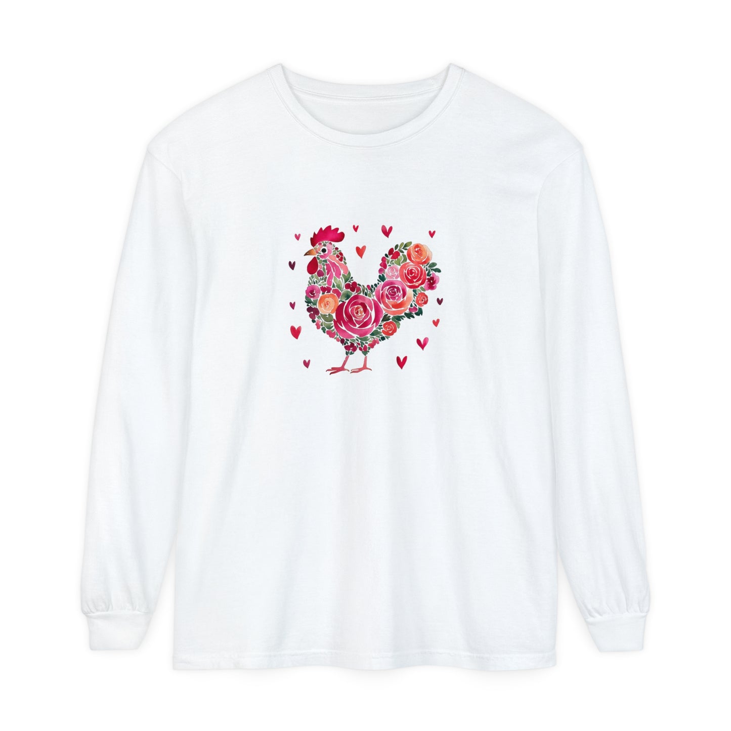 Roses & Hens - Long Sleeve T-Shirt