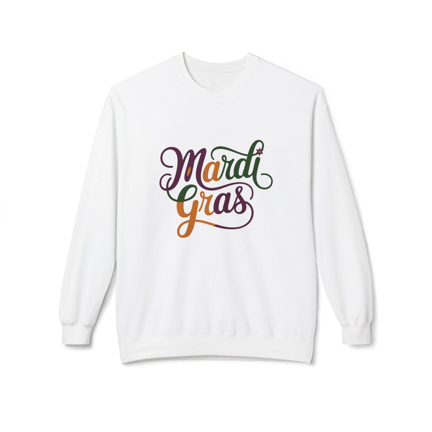 Mardi Gras Cursive Writing Sweatshirt