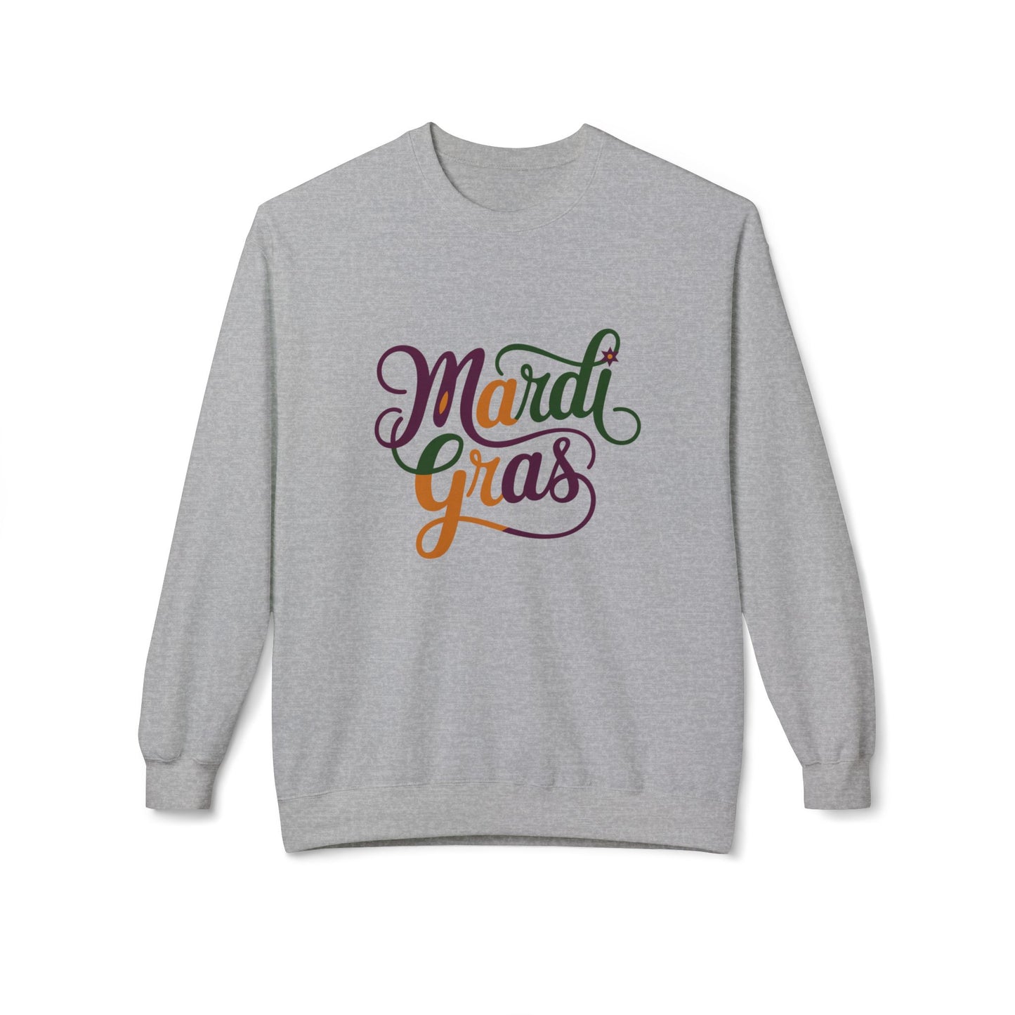 Mardi Gras Cursive Writing Sweatshirt