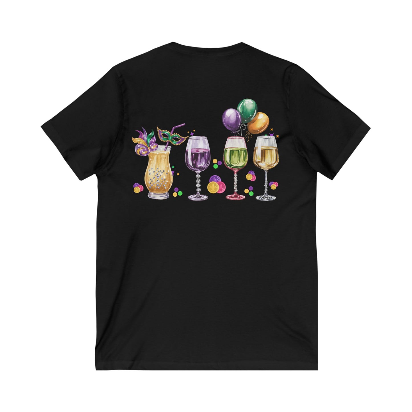 Mardi Gras Celebration Shirt V-Neck Tee