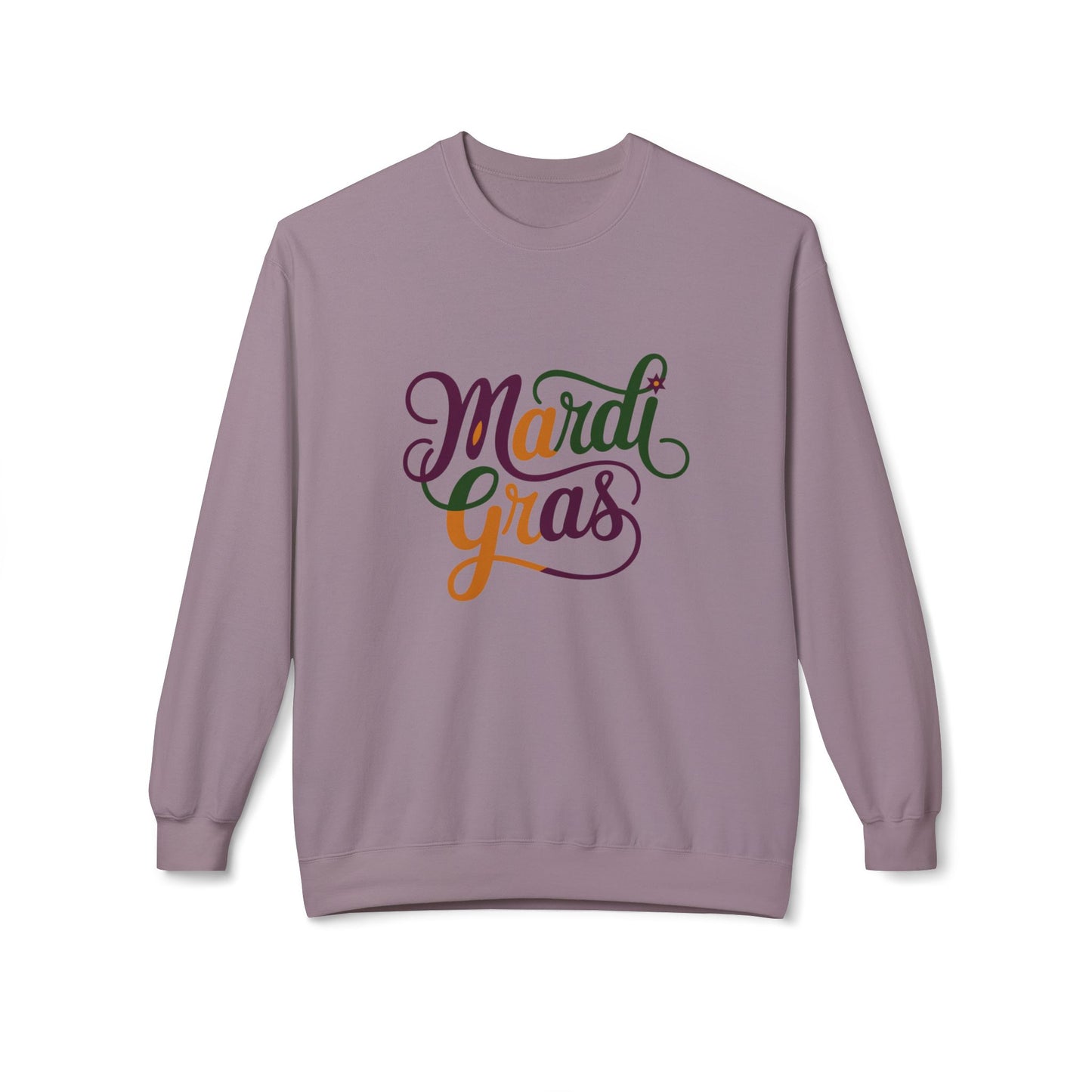 Mardi Gras Cursive Writing Sweatshirt