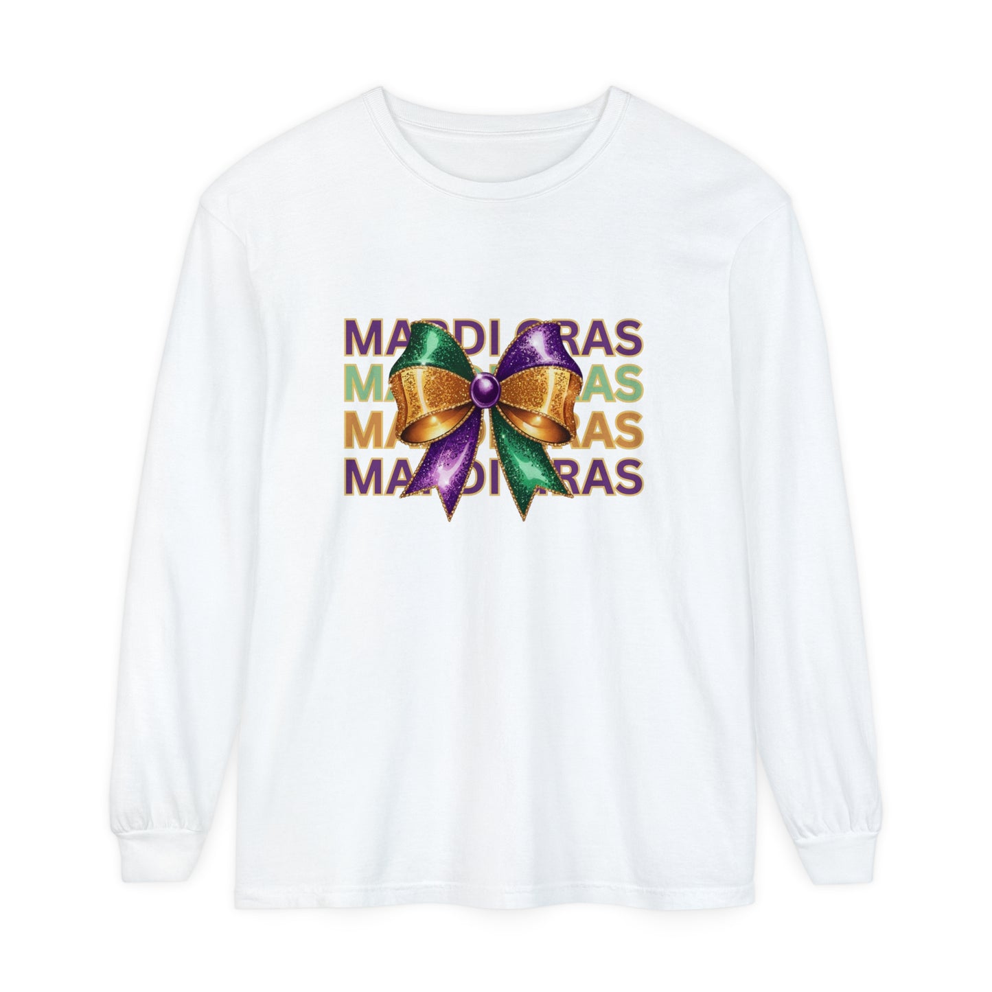 Mardi Gras Croquette Bow - Long Sleeve T-Shirt