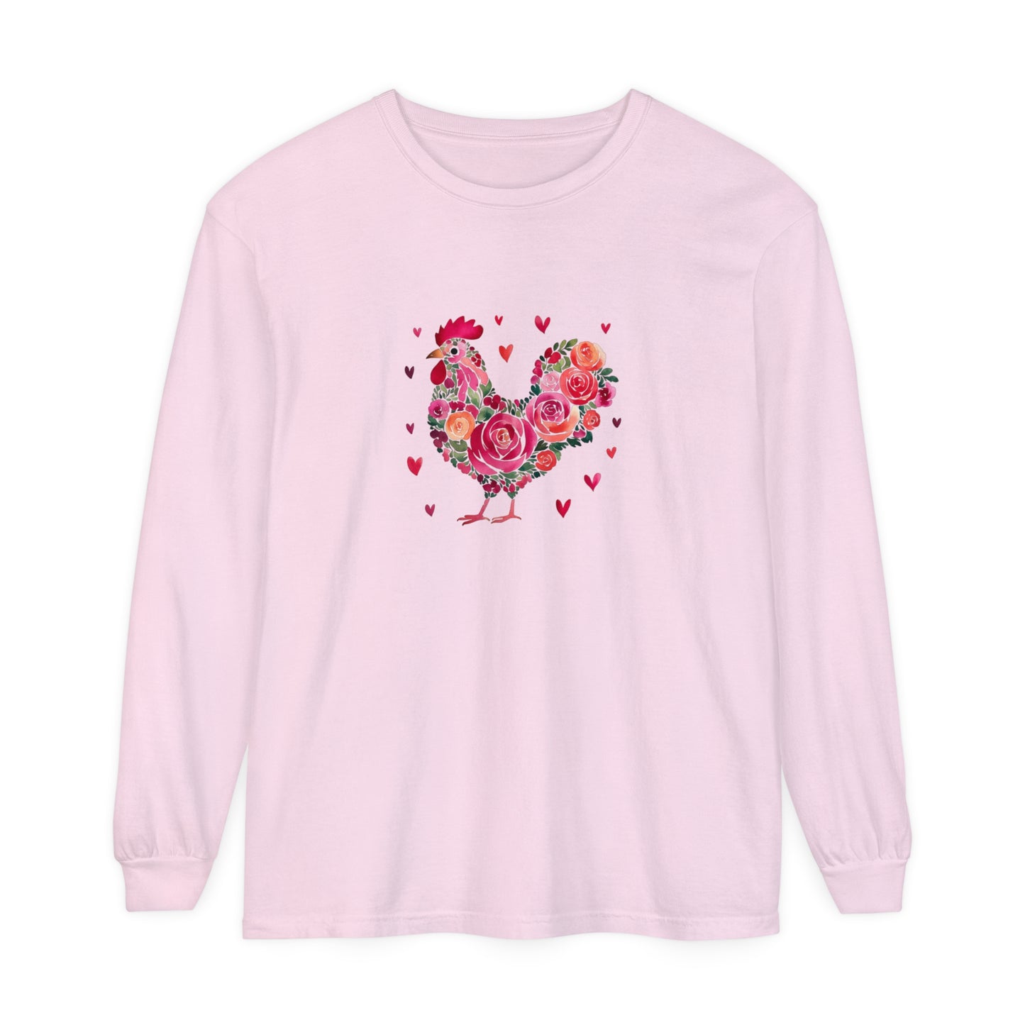 Roses & Hens - Long Sleeve T-Shirt