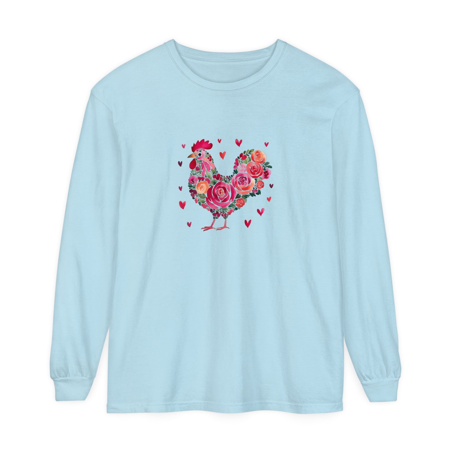 Roses & Hens - Long Sleeve T-Shirt