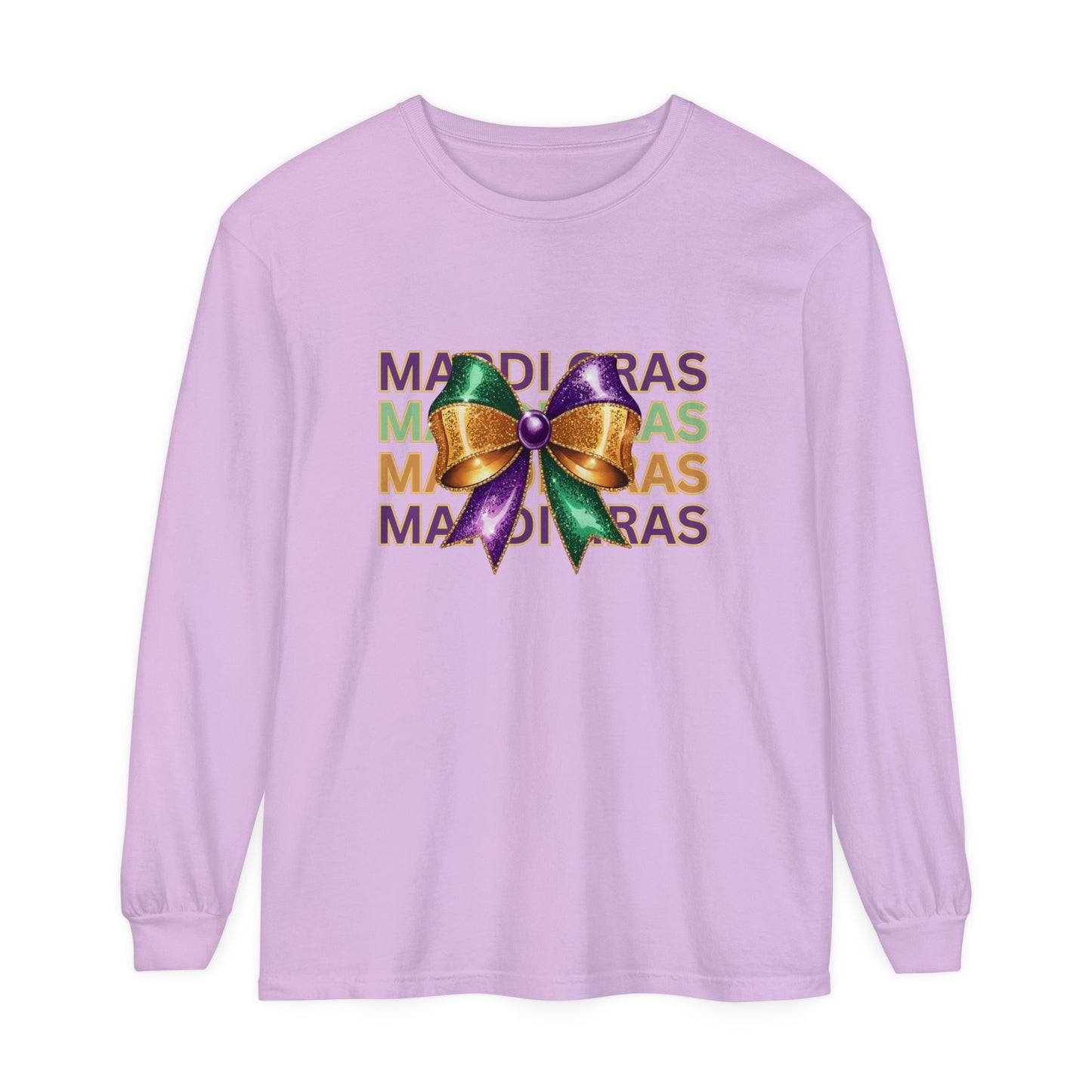 Mardi Gras Croquette Bow - Long Sleeve T-Shirt