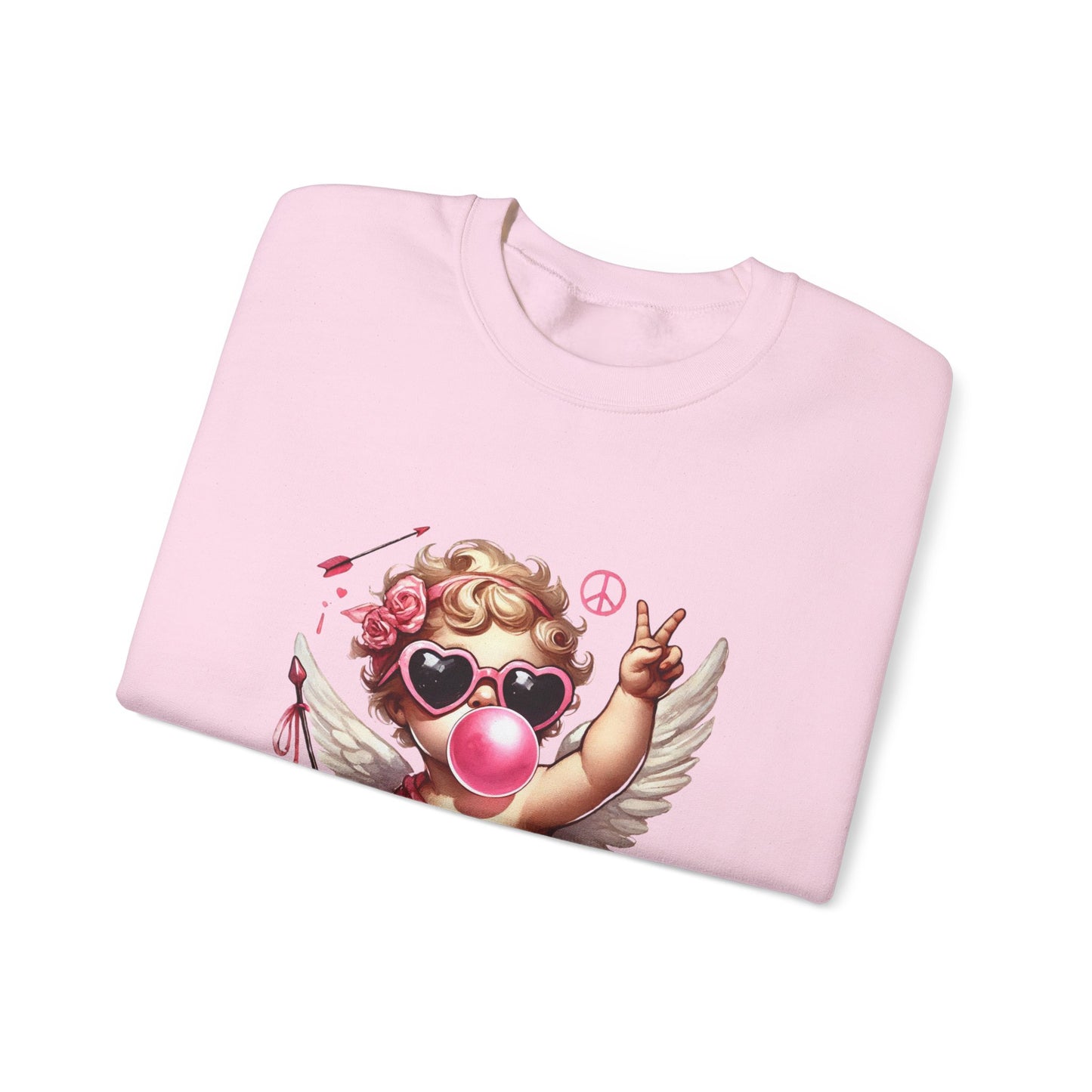 Baby Girl Angel Cherub Design - Crewneck Sweatshirt