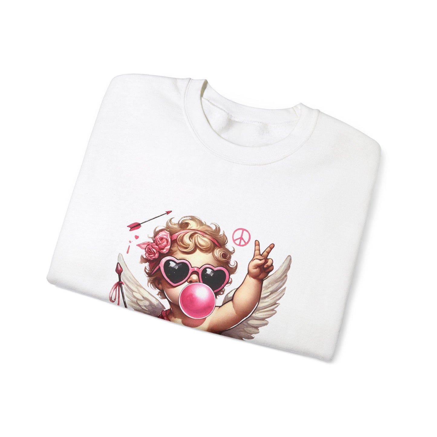 Baby Girl Angel Cherub Design - Crewneck Sweatshirt