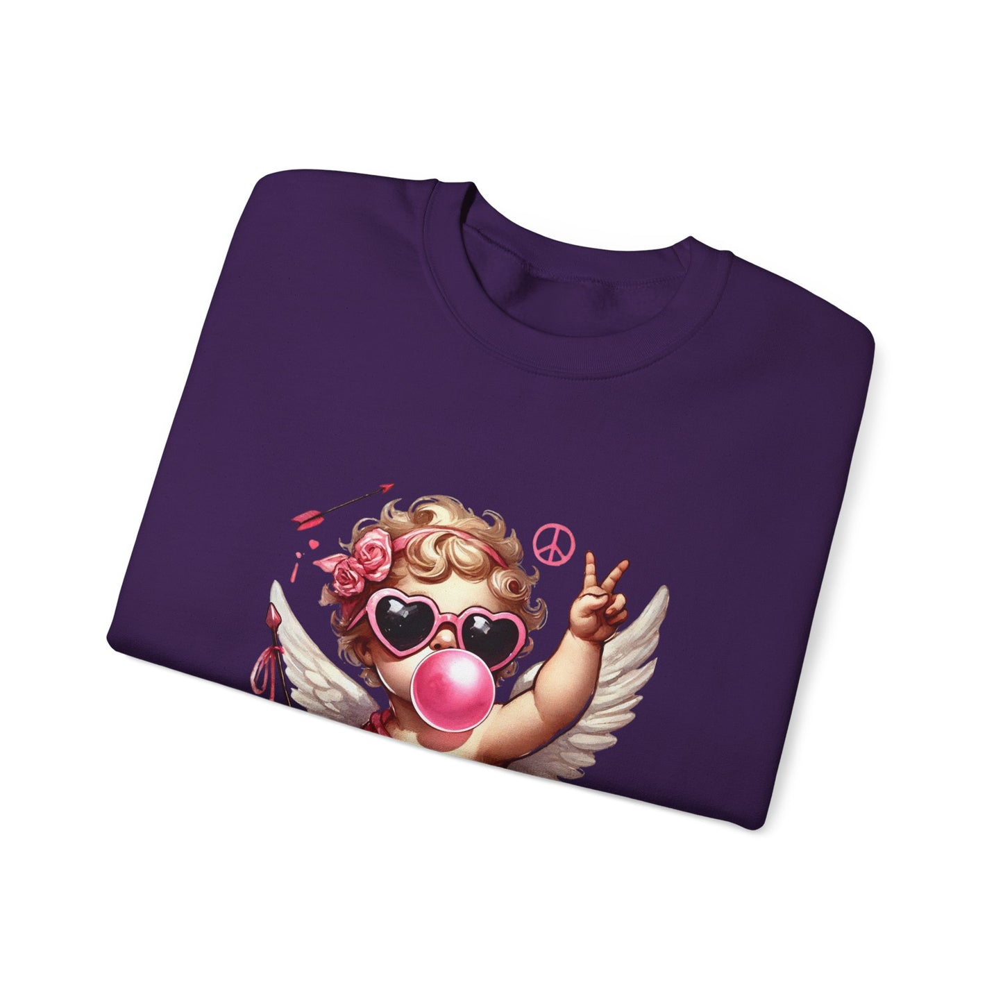 Baby Girl Angel Cherub Design - Crewneck Sweatshirt