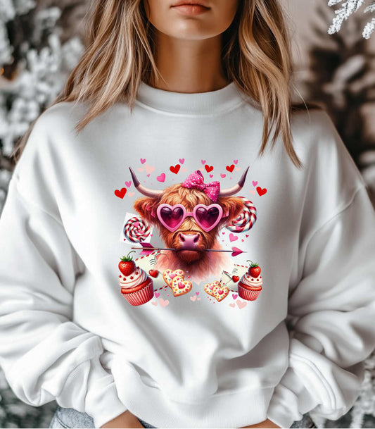 Cupcakes & Cow Crewneck Sweatshirt