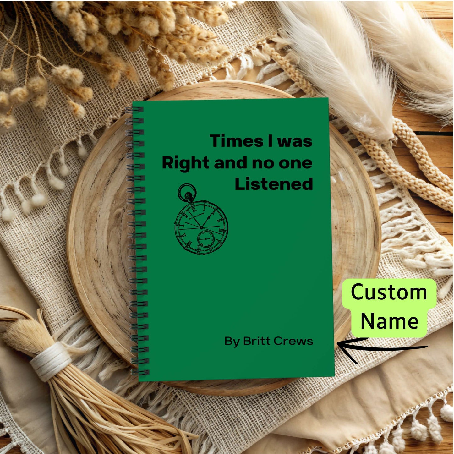 Times I Was Right ~ Spiral Lined Notebook