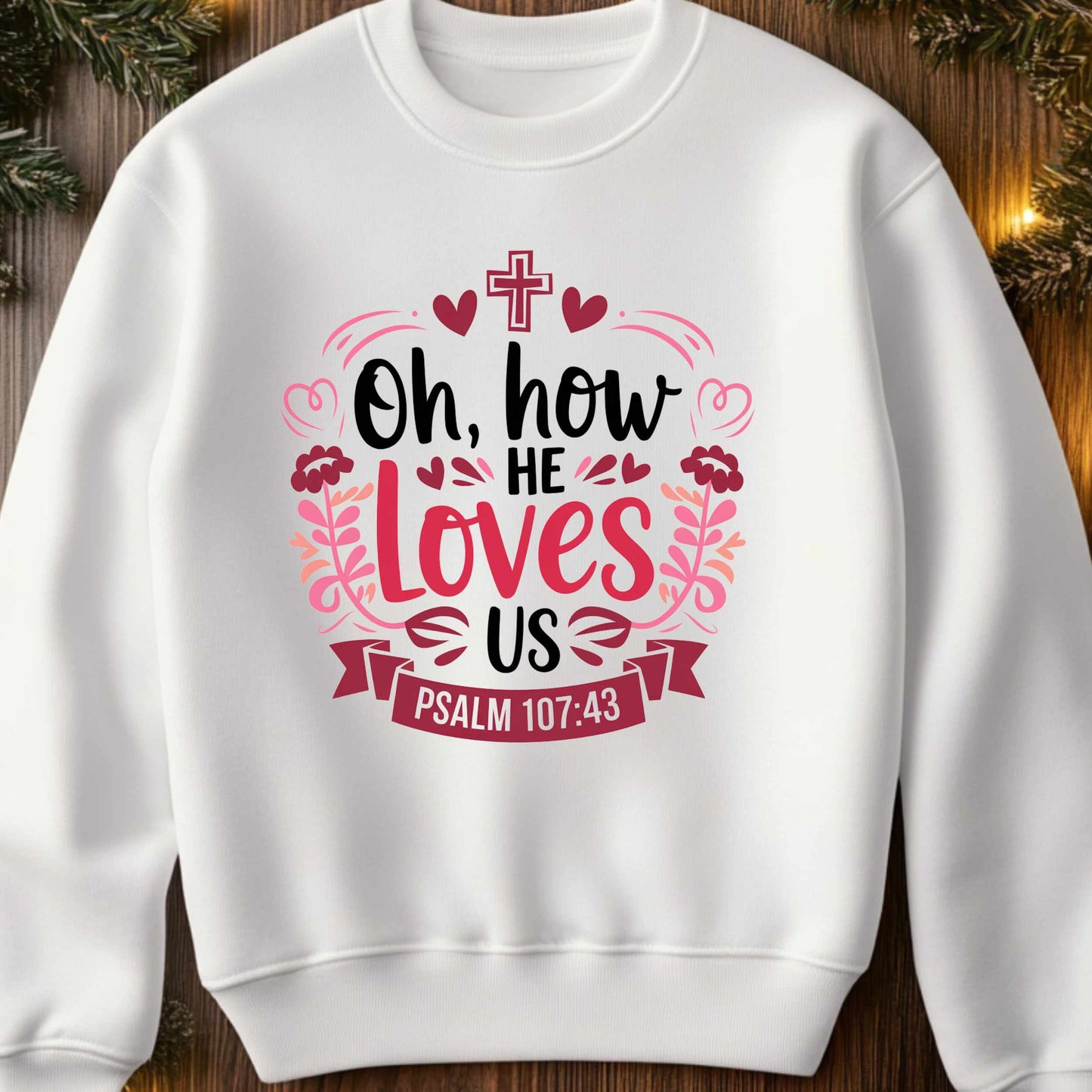 Oh, How he loves us - Crewneck Sweatshirt