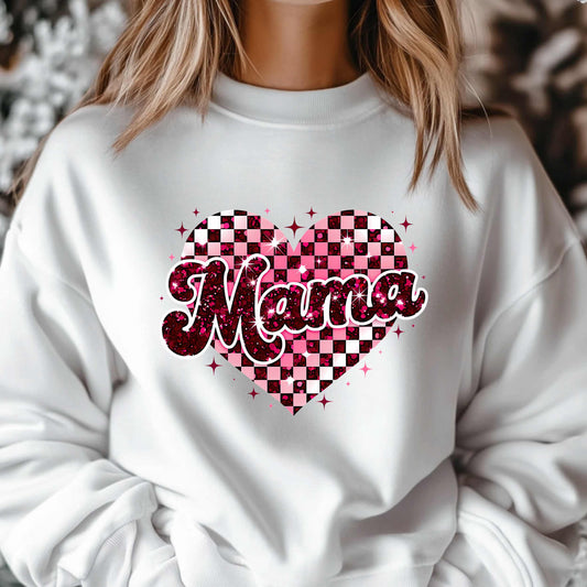 Mama in a Heart - Crewneck Sweatshirt