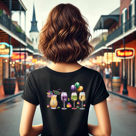 Mardi Gras Celebration Shirt V-Neck Tee