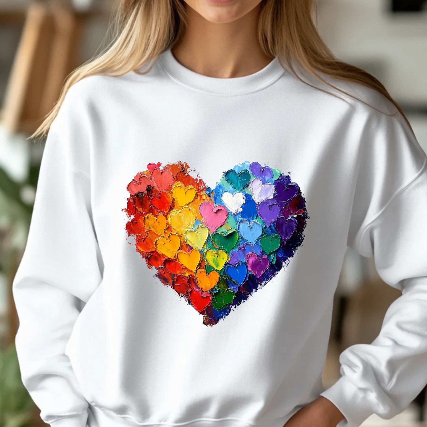 Rainbow Hearts Sweatshirt