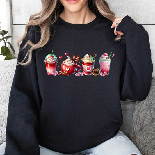 Variety of Valentine's Day Drinks Sweatshirt